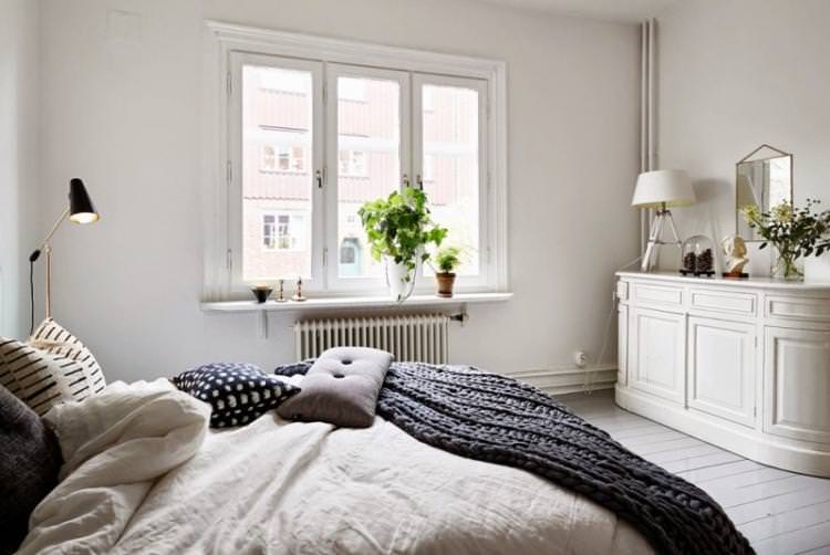Спальня 12 кв.м.у скандинавському стилі - Дизайн інтер'єру