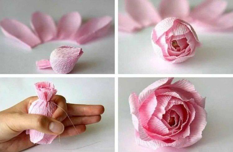 Паперова троянда з цукерками - Як зробити троянду з паперу