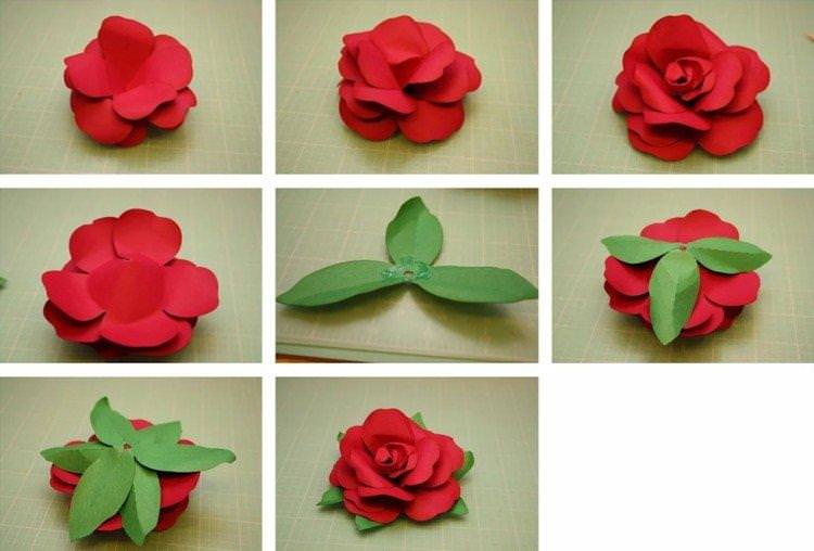 Багатошарова троянда з паперу - Як зробити троянду з паперу