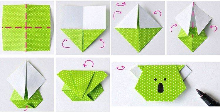 Оригами закладка «Коала» - Закладки з паперу своїми руками для книг