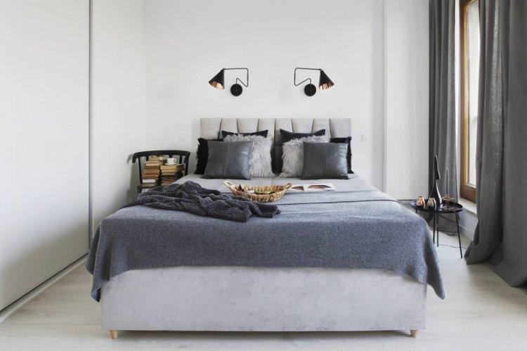 Біла спальня у скандинавському стилі - Дизайн інтер'єру