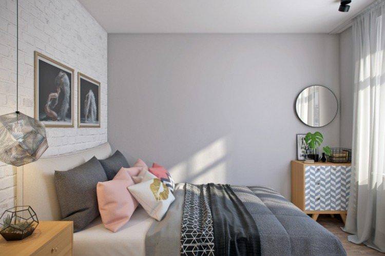 Оздоблення стін - Дизайн спальні в скандинавському стилі