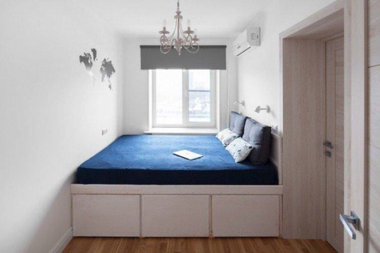 Штори - Дизайн спальні у скандинавському стилі