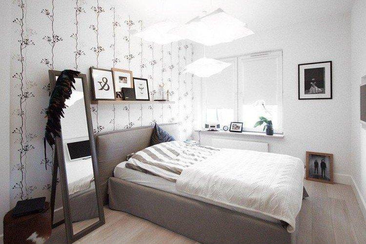 Шпалери для спальні в скандинавському стилі - дизайн інтер'єру фото