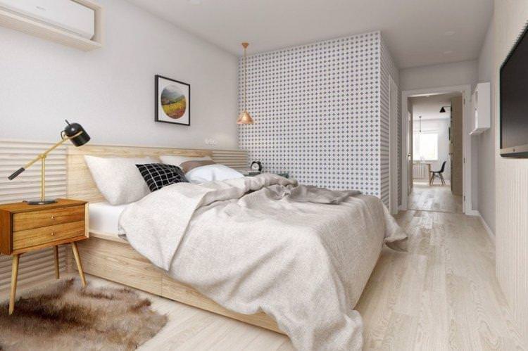 Шпалери для спальні в скандинавському стилі - дизайн інтер'єру фото