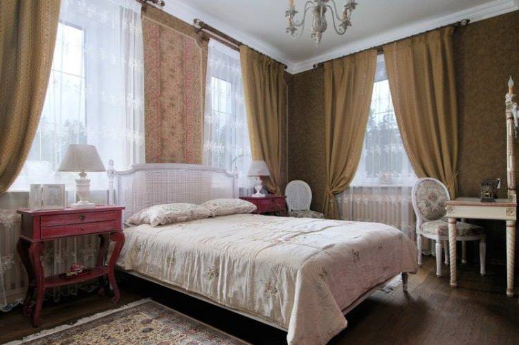 Французькі штори в спальню в сучасному стилі
