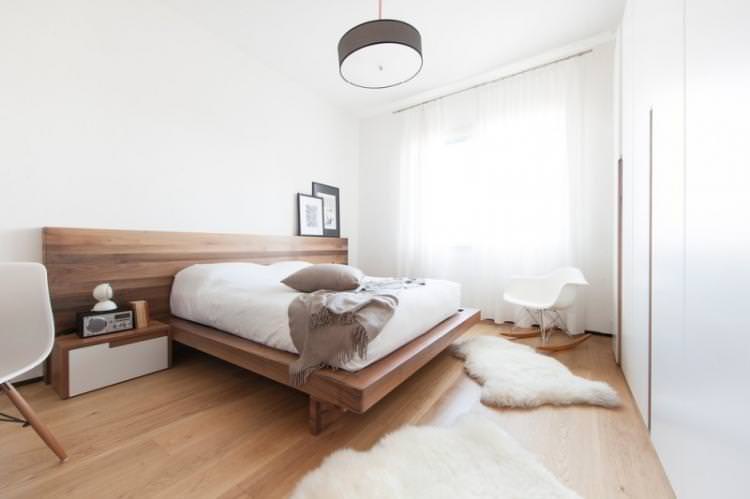 Оздоблення підлоги - Дизайн спальні в стилі мінімалізм
