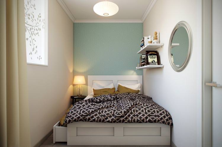 Маленька спальня у стилі мінімалізм - дизайн фото