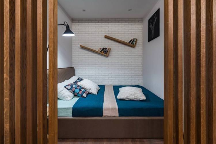 Інтер'єр спальні 10 кв.м. у стилі мінімалізм - дизайн фото