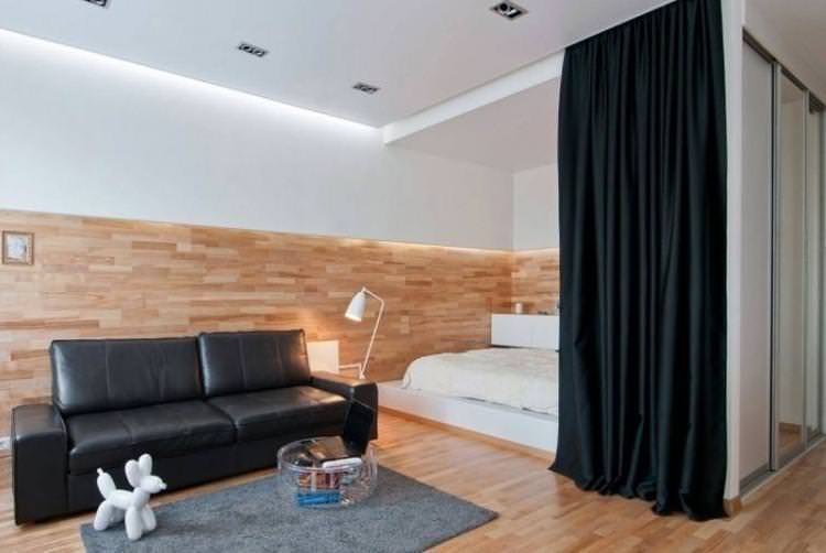 Спальня-вітальня у стилі мінімалізм - дизайн фото