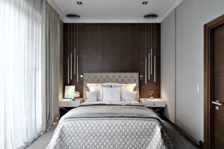 Маленька спальня в сучасному стилі - дизайн фото