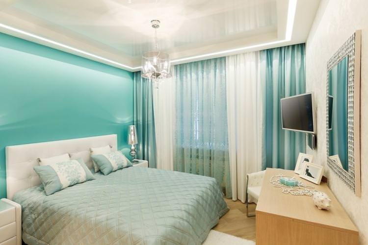 Світла спальня в сучасному стилі - дизайн фото