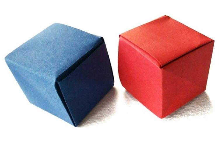Коробка-орігамі з кришкою - Як зробити коробку з паперу