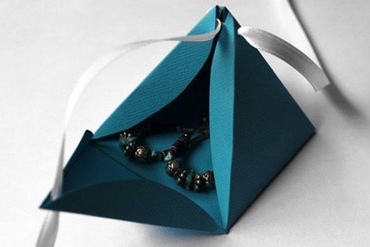 Коробка-піраміда з паперу - Як зробити коробку з паперу