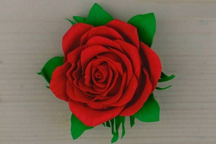 Роза з окремих пелюсток - троянда з фоамірану своїми руками