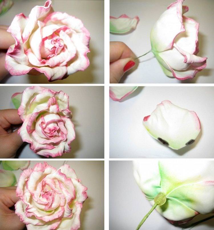 Пишна фактурна троянда - троянда з фоамірану своїми руками