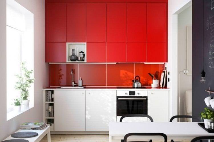 Червоно-біла кухня - Дизайн інтер'єру