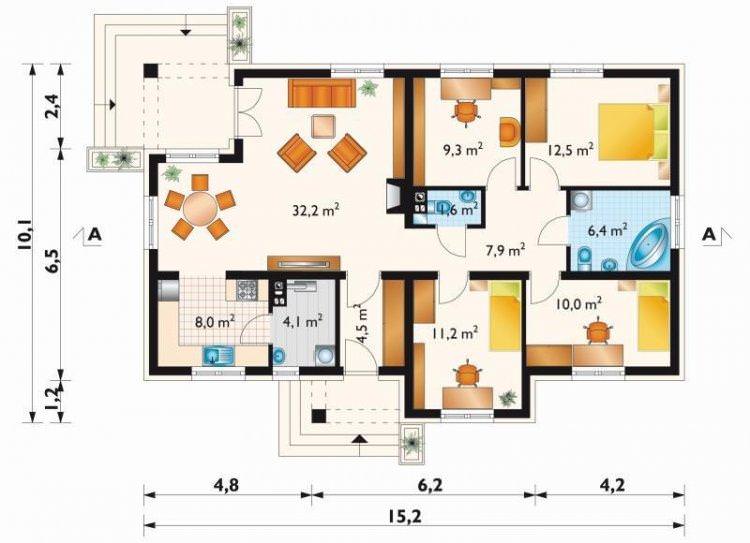 Варіанти планування одноповерхового будинку