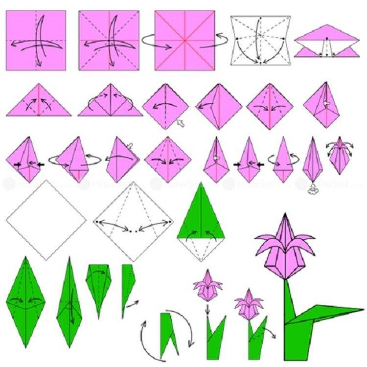 Тюльпан - Як зробити орігамі квіти з паперу