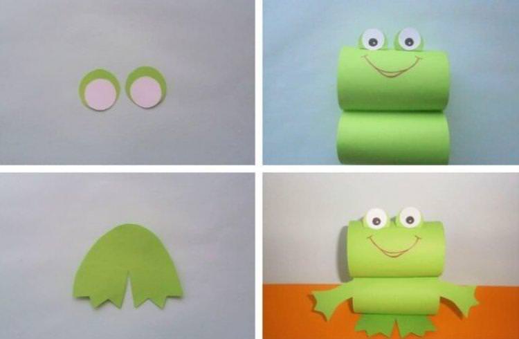 Дитяча об'ємна жаба - Як зробити жабу з паперу