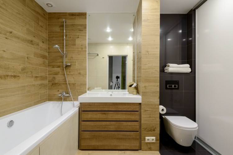 Маленька ванна кімната в сучасному стилі - Дизайн інтер'єру