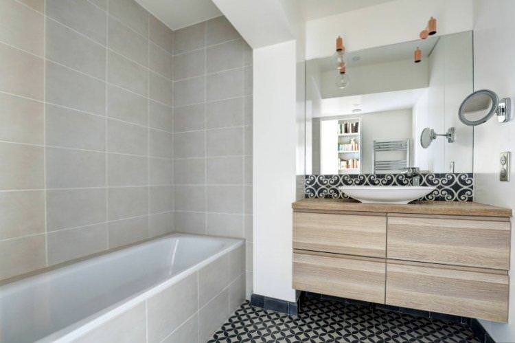 Оздоблення підлоги - Дизайн ванної кімнати в скандинавському стилі