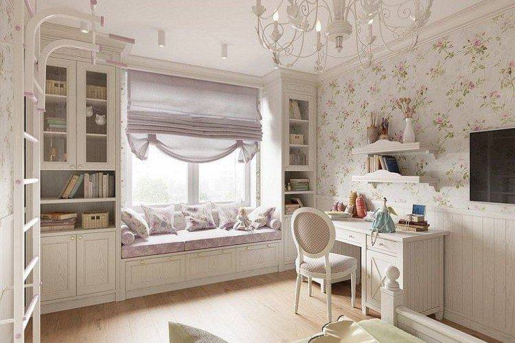 Штори в стилі прованс у дитячій кімнаті - дизайн фото