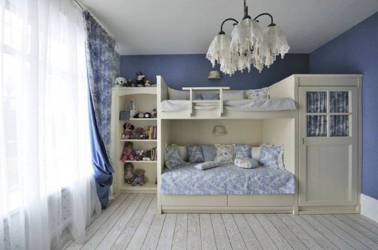 Штори в стилі прованс у дитячій кімнаті - дизайн фото