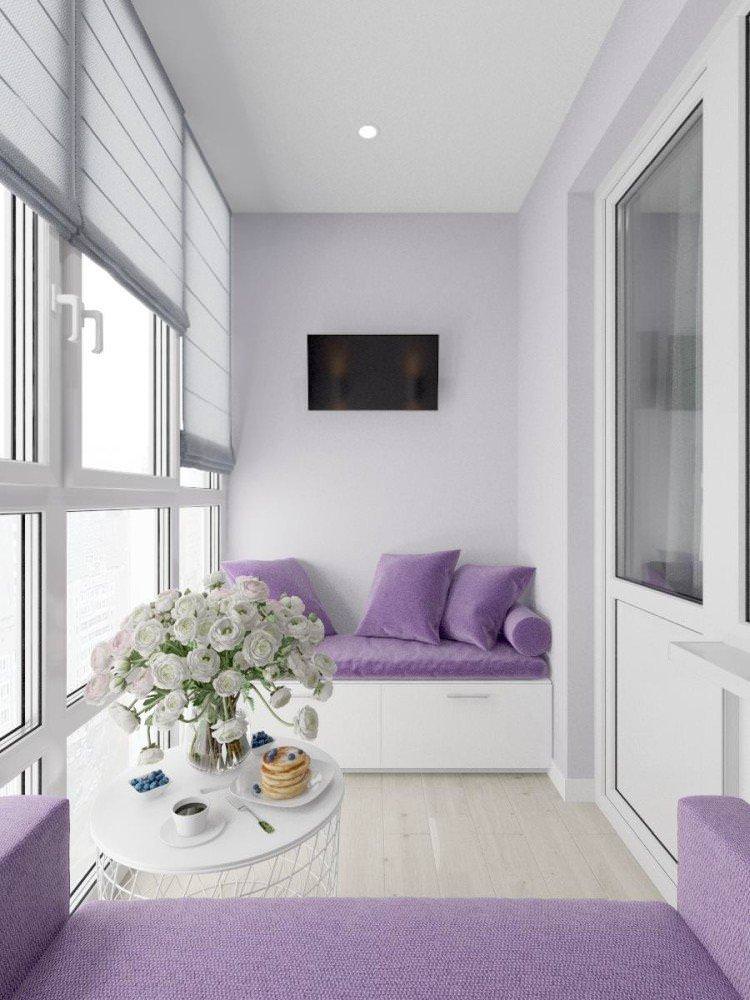 Штори в стилі прованс на балконі або лоджії - дизайн фото