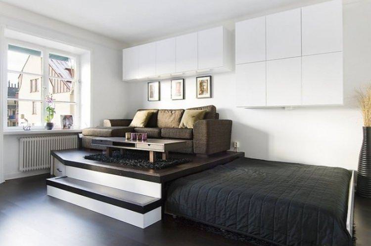 Ліжко-подіум - Меблі-трансформери для малогабаритної квартири