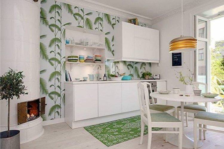 Зелений колір в інтер'єрі кухні - дизайн фото