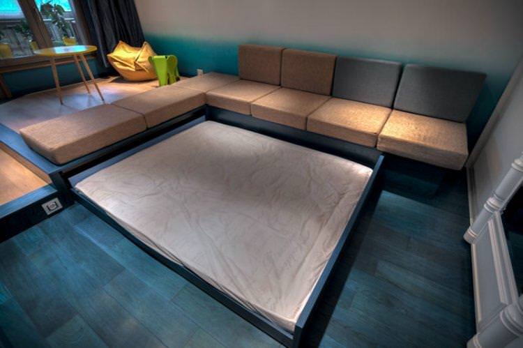 Ліжко-подіум - Меблі-трансформери для малогабаритної квартири