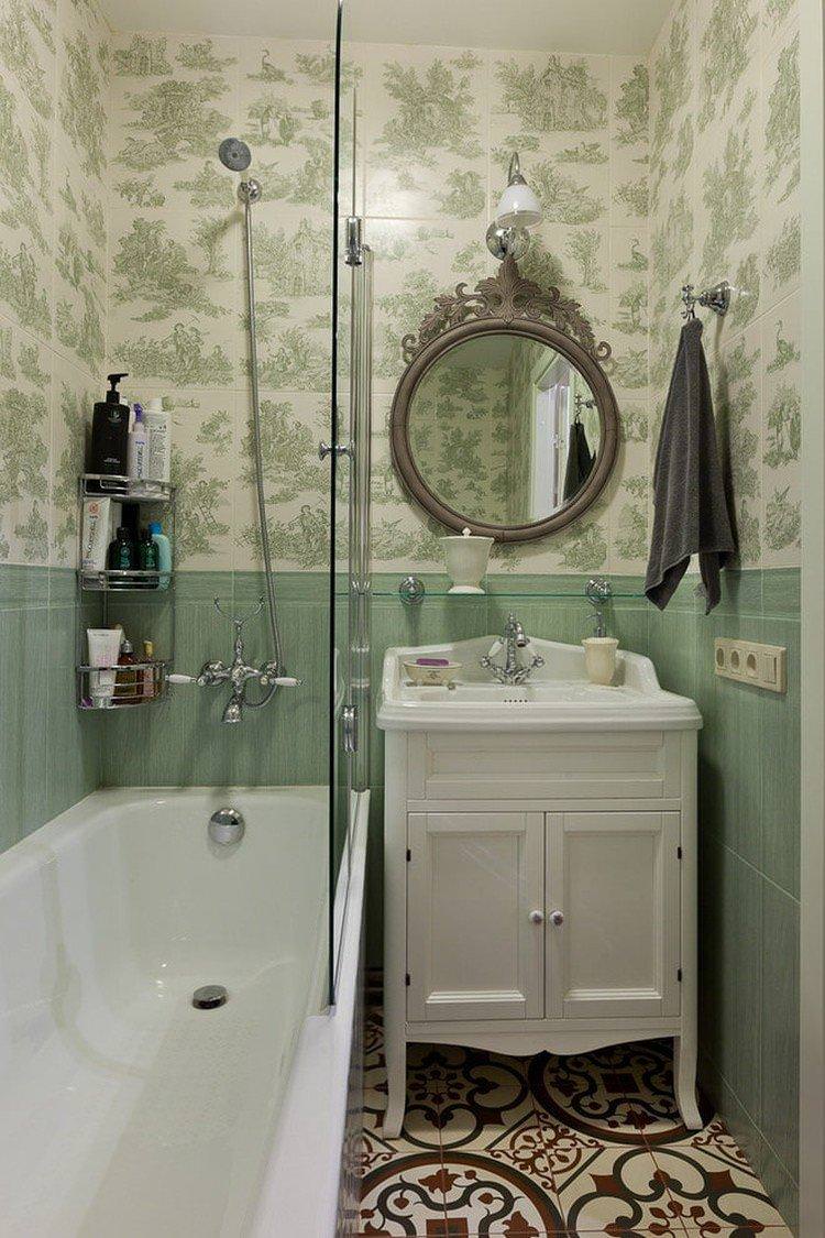 Зелений колір в інтер'єрі ванної кімнати - дизайн фото