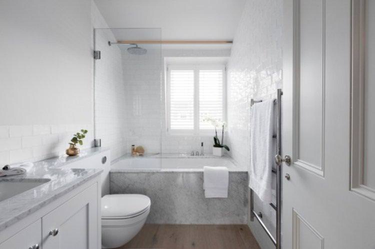 Ванна кімната у скандинавському стилі - дизайн інтер'єру фото
