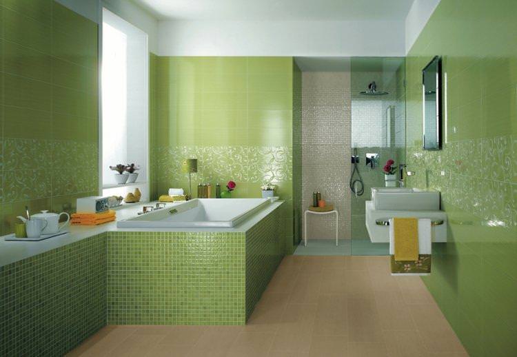 Фістташковий колір у ванній кімнаті - дизайн фото
