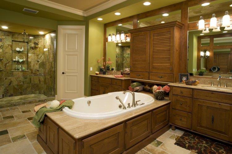 Фісташковий колір у ванній кімнаті - дизайн фото