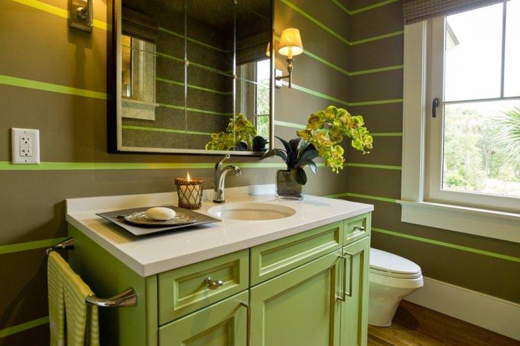 Фісташковий колір у ванній кімнаті - дизайн фото