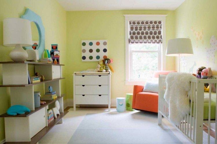 Фістташковий колір у дитячій кімнаті - дизайн фото