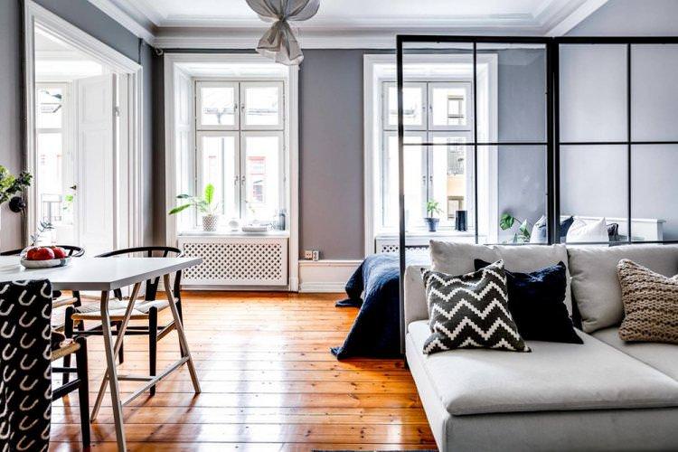 Акцент на підлогу - Дизайн квартири в скандинавському стилі
