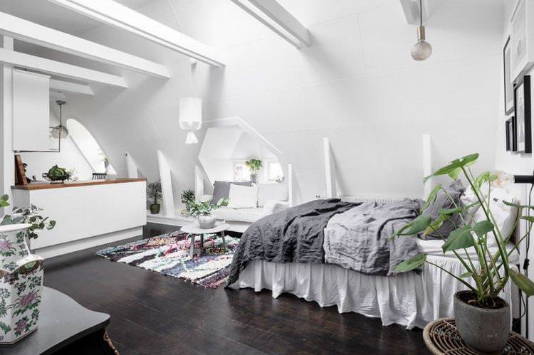 Дизайн мансарди 33 кв.м. у Стокгольмі - Дизайн однокімнатної квартири 33 кв.м.