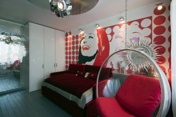 Кімната для дівчинки-підлітка у стилі поп-арт - Дизайн інтер'єру