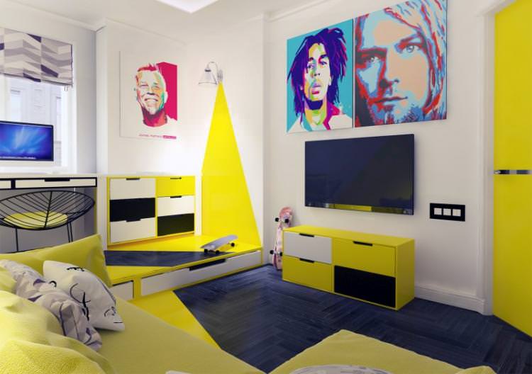 Дизайн інтер'єру кімнати для дівчинки-підлітка - фото реальних інтер'єрів