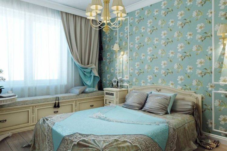 Бірюзова спальня в стилі прованс - Дизайн інтер'єру