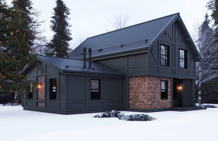 Будинок у скандинавському стилі з цегли - проекти та фото