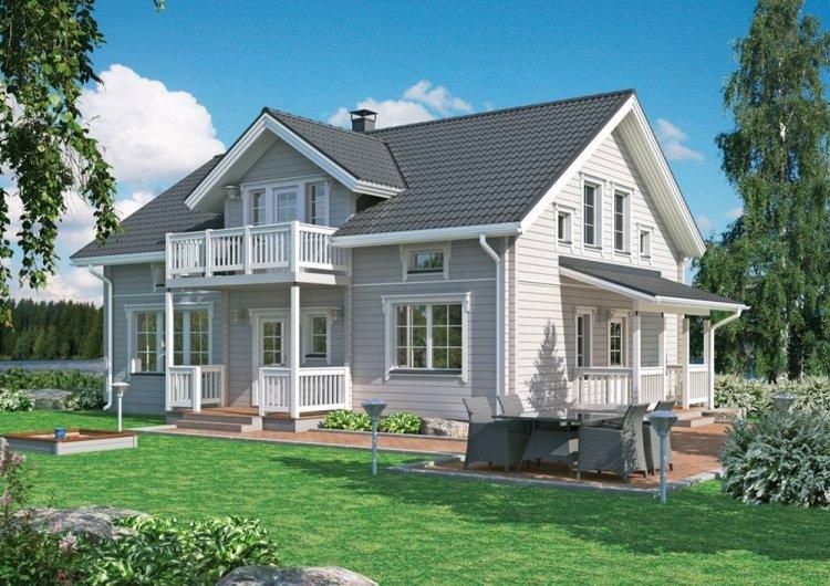 Будинок у скандинавському стилі з балконом - проекти та фото