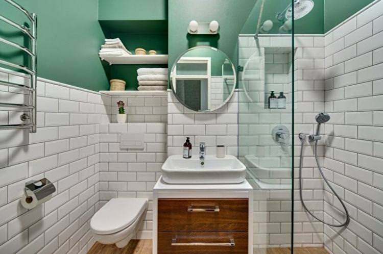 Оздоблення стін - Дизайн ванної кімнати 4 кв.м.
