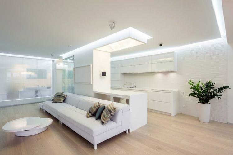 Правильне освітлення - Дизайн однокімнатної квартири 40 кв.м.