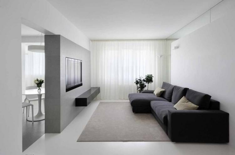 Мінімалістичний стиль - Дизайн однокімнатної квартири 40 кв.м.
