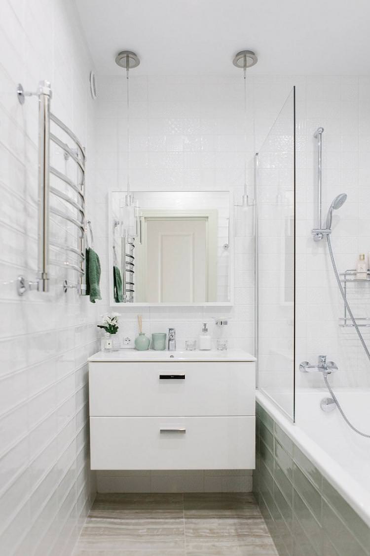 Мінімалістичний стиль інтер'єру - Дизайн ванної кімнати 3 кв.м.