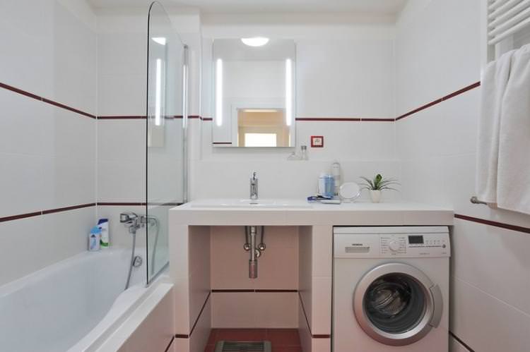 Куди поставити пральну машину - Дизайн ванної кімнати 3 кв.м.